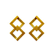 Geom Balance Earrings 18ct Gold Plate