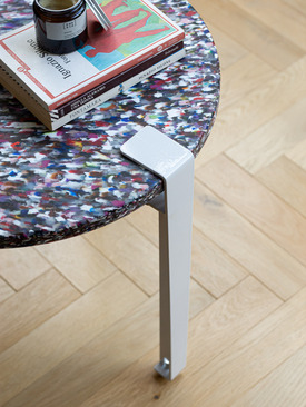 Our speckled round side table