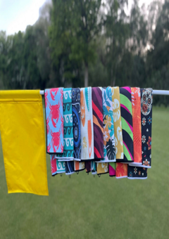 Bright and vibrant golf towels