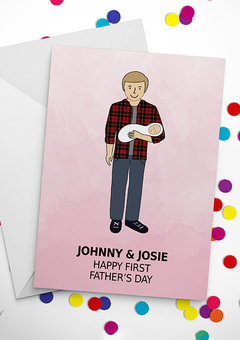 design your own dad first father's day card