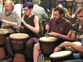 Learning to play djembe