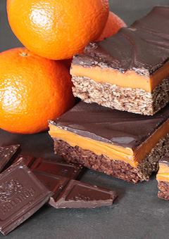 Delicious Chocolate and orange fudge flapjack