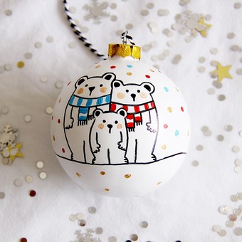 Hand painted Christmas bauble