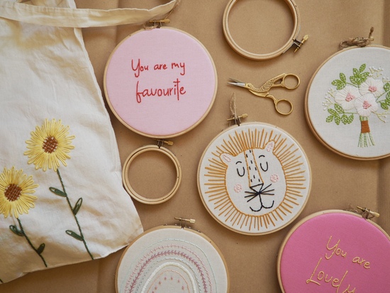 embroidery craft kits for self care
