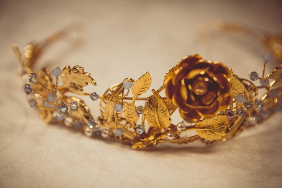 gold leaf tiara