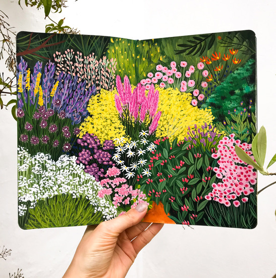 Floral Sketchbook Page
