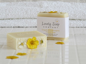 Lovely Soap Company grapefruit & lemongrass natural soap