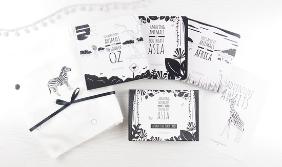 black and white baby books flash cards and gifts