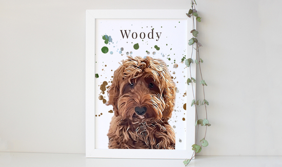 Personalised Pet Dog Portrait Print Gift