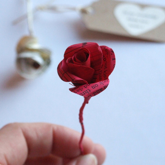 Handmade Paper Rose Anniversary Gift