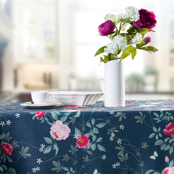 Stunning Floral Tableware - Tablecloths, Table Runners and Napkins - made from Eco-Friendly recycled fabric. 