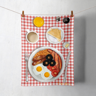 'The Full English' Breakfast tea towel