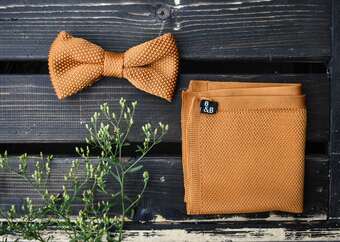 Knitted Bow Ties and Pocket Squares