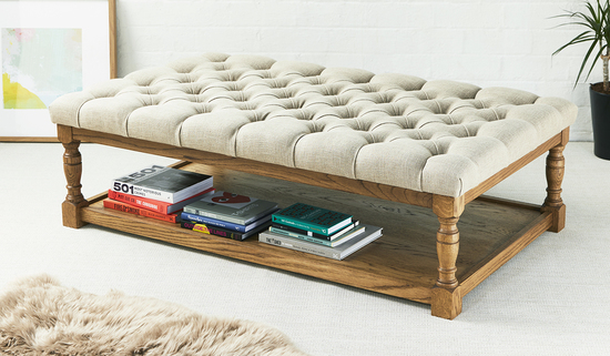 Footstools and More Wooden Framed ottoman