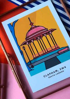 Framed Clapham Common bandstand print