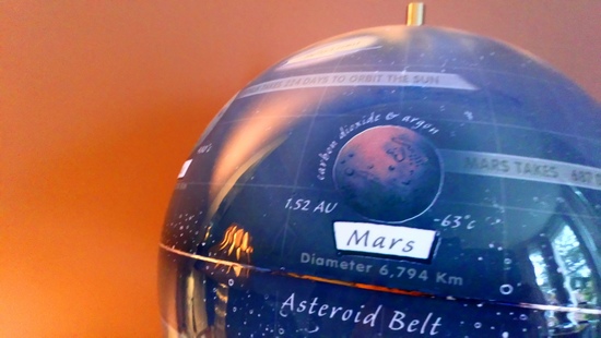A beautiful 22.5cm light up globe of our Solar System