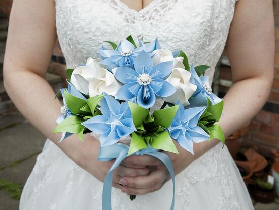 Bespoke bridal bouquet by Origami Blooms