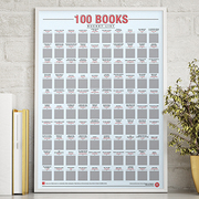 100 Books Bucket list Poster 