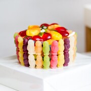 novelty cake made from a selection of sweets