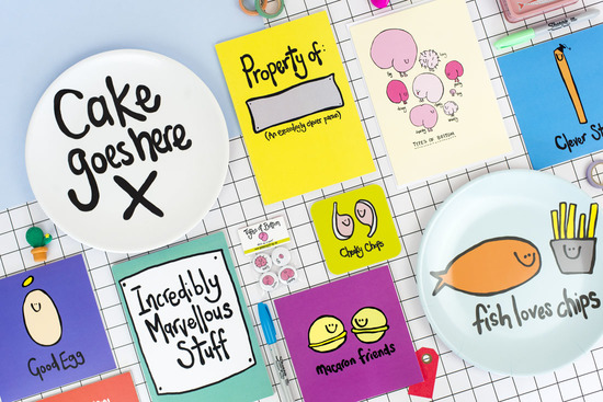 A collection of cheekily illustrated gifts and greetings