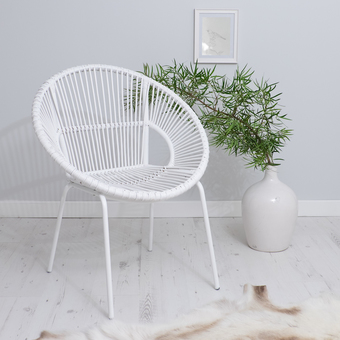 White Bamboo Chair