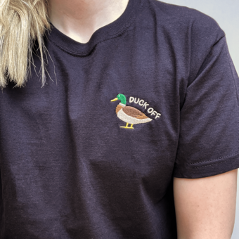 duck off embroidered t-shirt