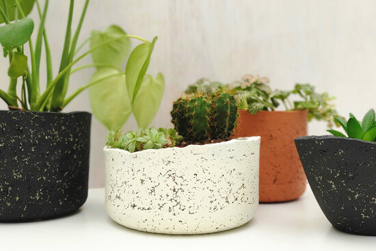 FABLY Concrete & Recycled Paper Desert Planter Collection