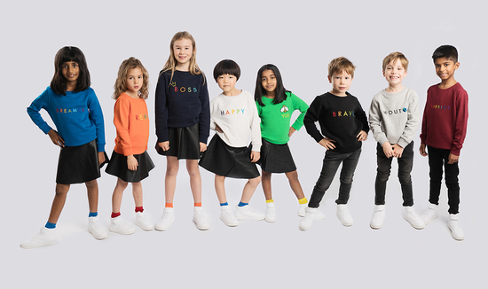 LoveLuxLondon Organic sweatshirts are playful and positive with a premium feel