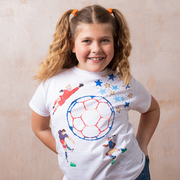 DIY football T-shirt painting for girls and boys
