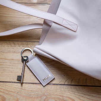 Pink Leather Tote and Key Ring