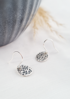 Silver Floral Drop Earrings 