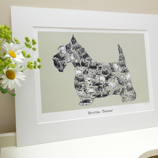 Dog breeds, animals and letter prints available