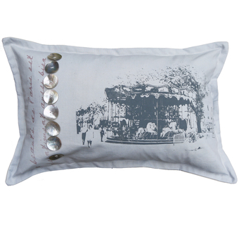 Vintage Paris Carousel Cushion