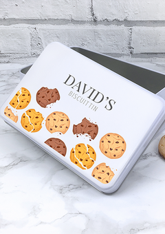 Personalised biscuit tin gift idea