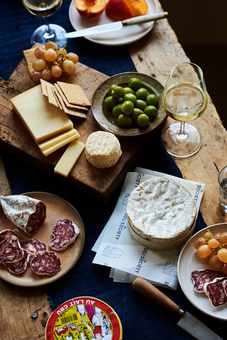 French cheese and charcuterie 