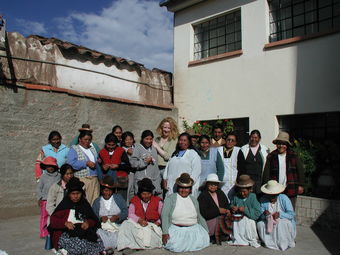 Sam with Sumac Knitting Team in Puno 2008