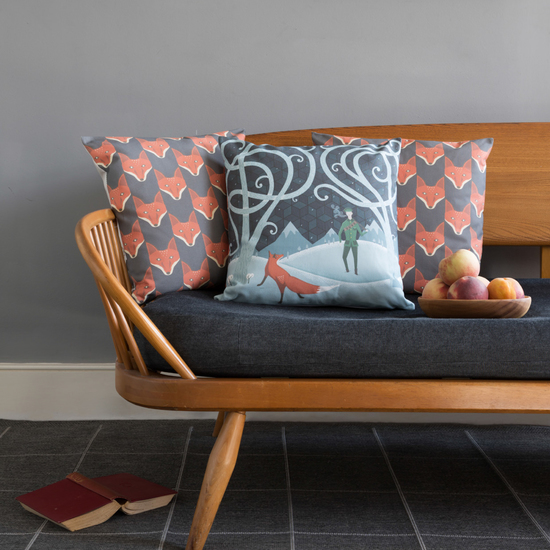 Fox Cushions on an Ercol daybed