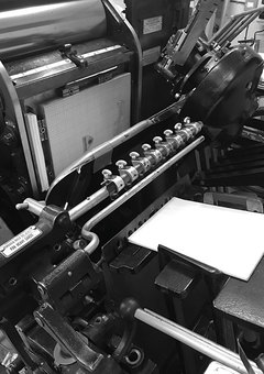 over the c letterpress printing