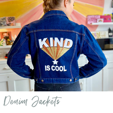 Kind is Cool customised vintage denim jacket
