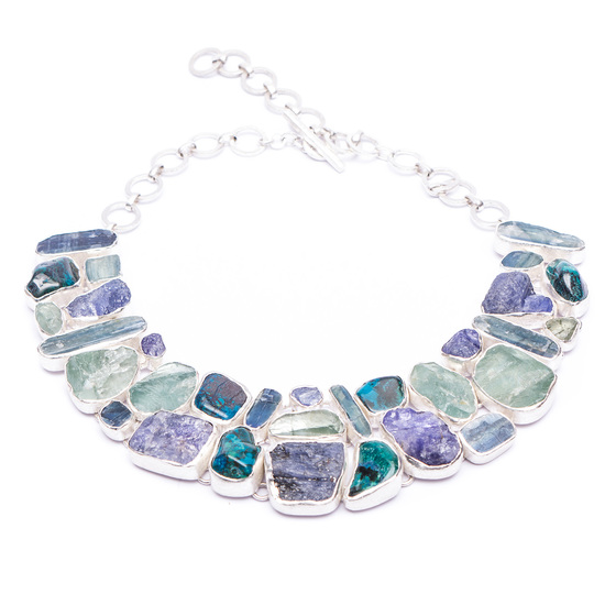 natural gemstone sterling silver statement jewellery