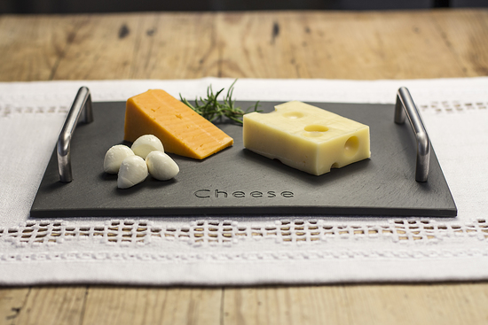 Welsh slate 'Cheese' engraved board