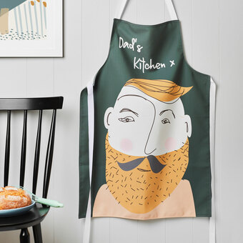 personalised face apron for men