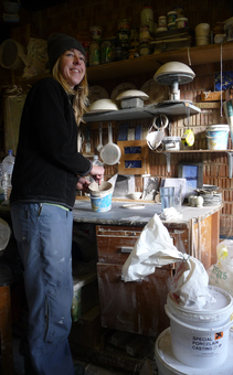 michelle freemantle of creatively occupied in her studio