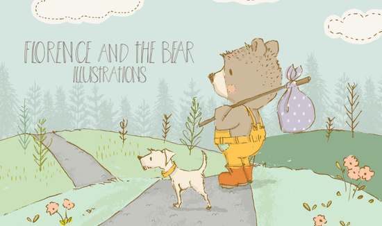 florence the dog, bear the bear are off on an adventure together