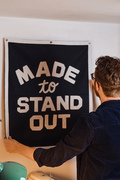 Made to stand out felt stitched banner