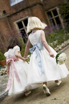 Little Bevan silk flowergirl dresses
