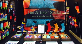 The Artists' Socks stall set at Spitalfields Market, London