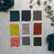 Linen swatches for scrunchies