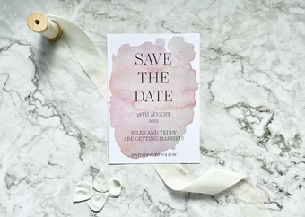 Watercolour Save The Date Card