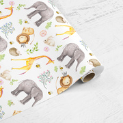 Animal illustration wrapping paper